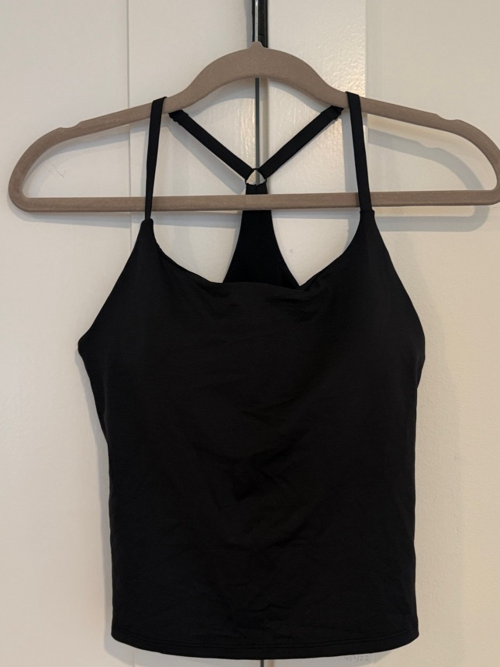 Outdoor Voices Zoom Halter Camisole Tank Top in Black | Medium